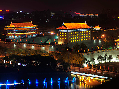 paesaggio notturno di xi'an
